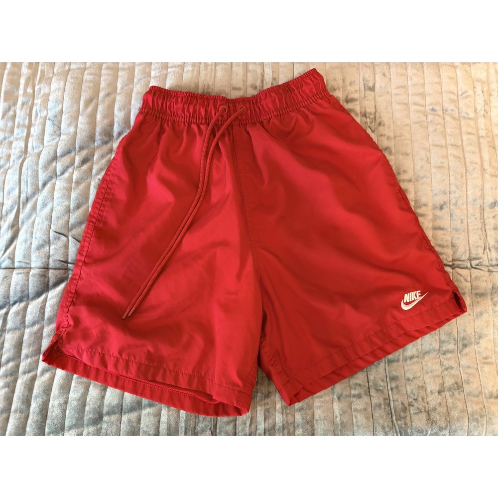 Nike Club Mens XS Red Gym Running Trunks Mesh Lined Board Shorts Woven Active
